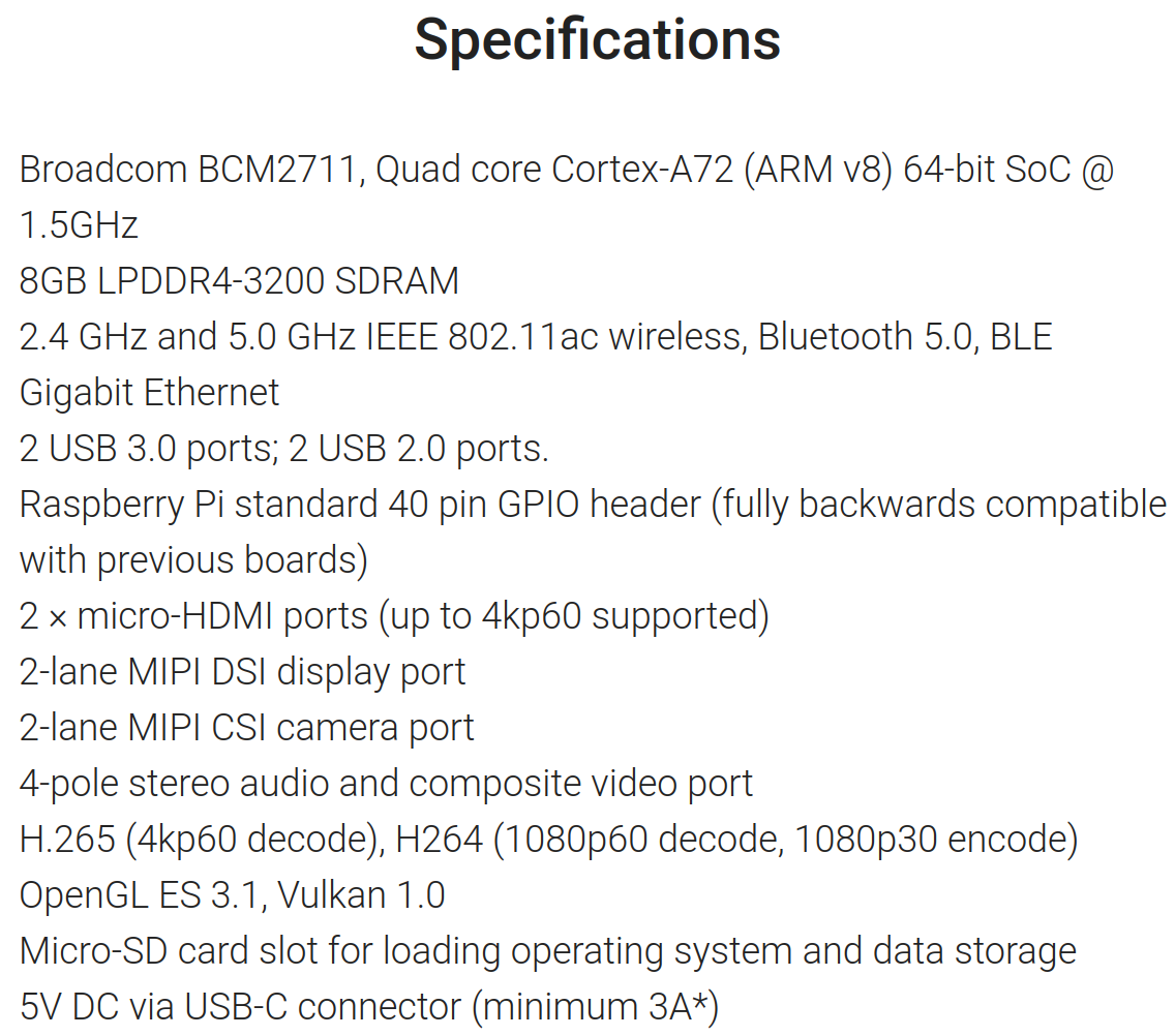 ODROID-C4 Specs